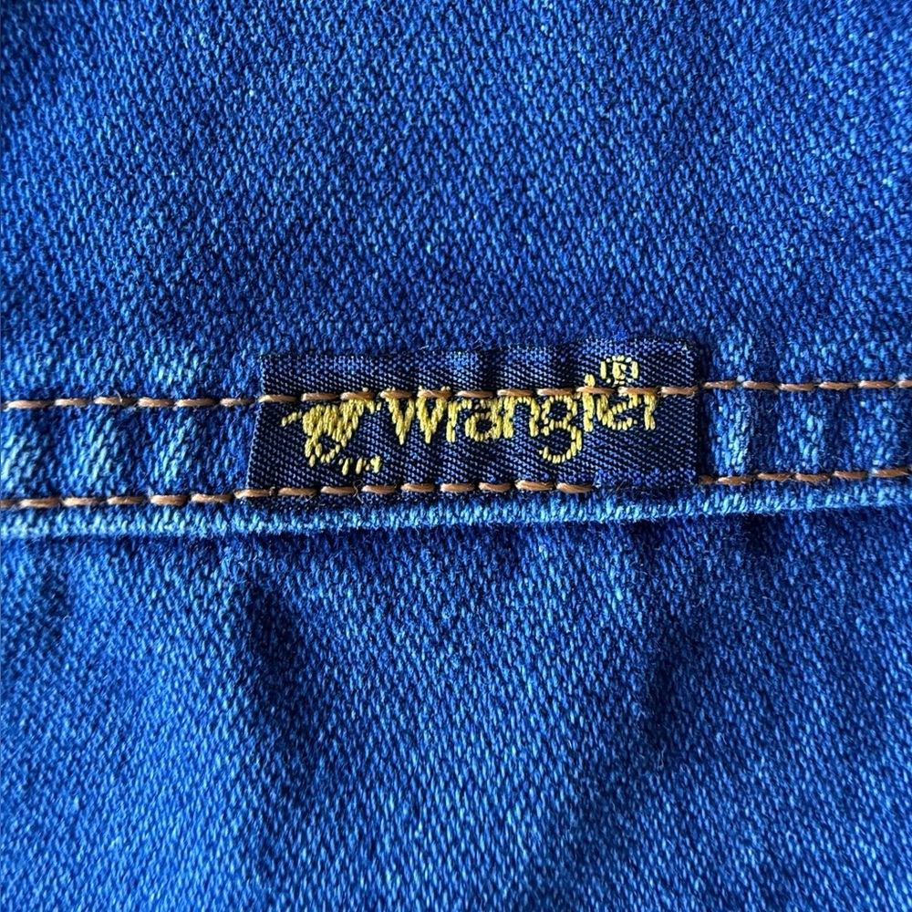 Vintage Wrangler 14oz Denim Vest, Unisex USA L XL - Picture 6 of 9